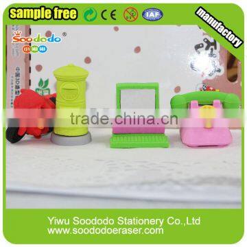 Mini 3D School Supplies Shaped Eraser/Birthday Child Gifts