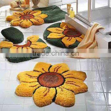 Funny acrylic bath mat set