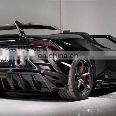 Runde Dry Carbon Fiber Kits For Lamborghini Huracan 580 610 EVO Upgrade Paktechz Body Kit Hood Front Rear Lip Fender Spoiler photo-5