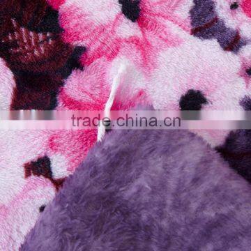 Wholesale China Purple Luxury European Size Duvet Covers Flower Pattern Flannel Fleece Bed Cover Sets photo-6