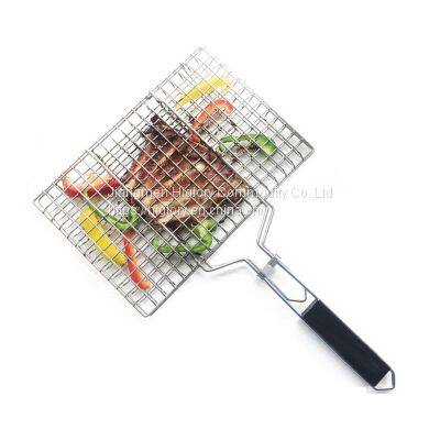 Portable Easy-to-flip With Removable Handle Grill Basket Fish Grill Non-Stick Foldable Nets photo-5