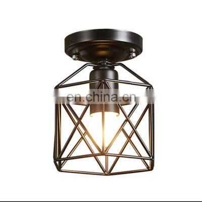 Modern Industrial LED Lights Metal Cage Las Luces Que Cuelgan Del Techo Adjustable Kitchen Pendant Hanging Ceiling Light