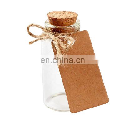 Wedding Party Supplies 25ml Cork Stoppers Mini Small Glass Bottles with Label Tags Strings Stickers