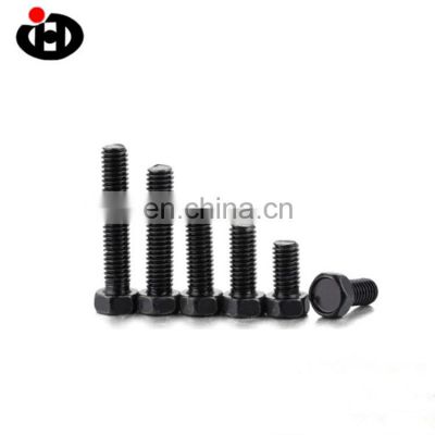 Jinghong Carbon Steel Black Color  Zinc Plated Hexagon Bolt DIN933