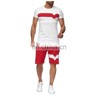 Custom Logo Sportswear Men Tracksuit Private Label Sweat Track Suit Set Shorts Pants Summer Men T Shirts