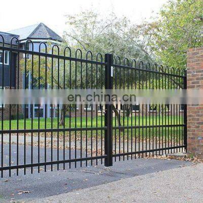 Beautiful Galvanized Wrought Iron Gate Forged Interior Gate for Garden photo-3