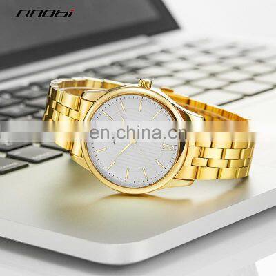 SINOBI Males Watch for Friends' Gift Gentlemen Business Wristwatch Daily Classical Watch Man Gold Watch