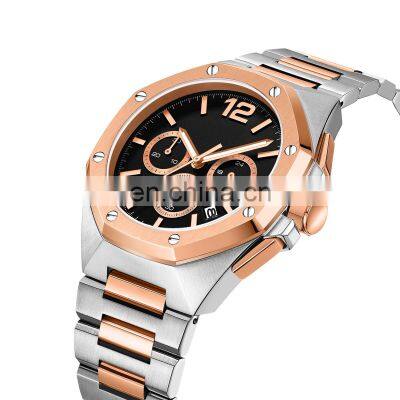 2021 Luxury Man Watches Top Brand Customized Hand Watches Men Two Tone Rose Gold Quartz  Watches