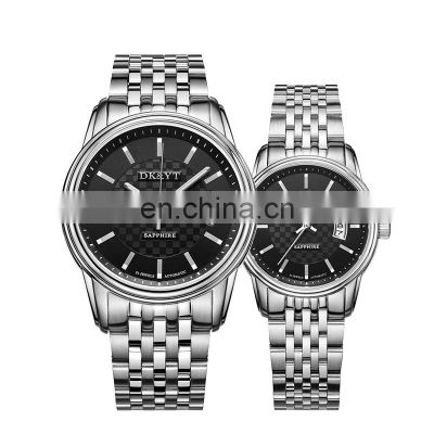 Custom Luxury Automatic Couple Watch Set Classic Business Watch With 10 ATM Water Resistant Stainless Steel Men Watches