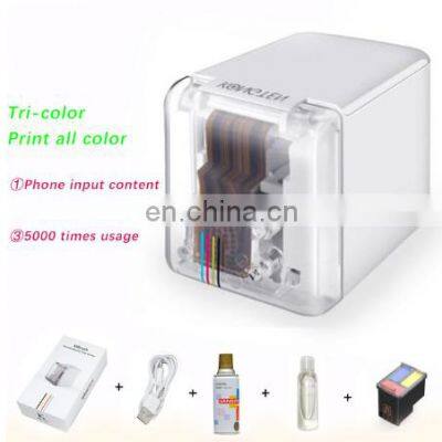 Handheld ID card label photo printer WiFi clothes paper inkjet printers machine