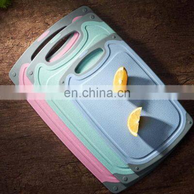 Amazon Best Selling Portable Eco-Friendly 4 Colors Double Sided Non-Slip Wheat Straw Kitchen Cutting Board Home photo-4
