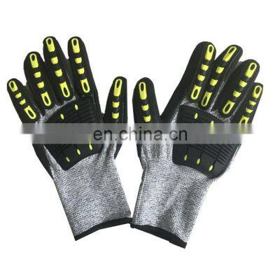 Anti-cut En388 Cut 5 Impact Resistant Work Mechanic Gloves