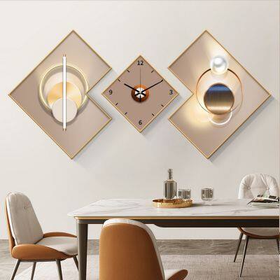 Elegant Clock Home Decor Pendulum Minimalist Mechanical Metal Acrylic Art Wall Clock