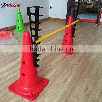 PE material soccer training equipment sets with plastic speed agility hurdles and soccer training cones