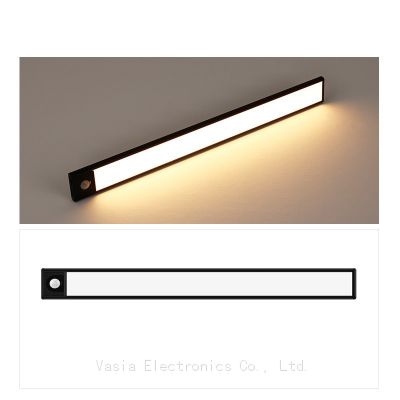 Magnetic Ultra Thin LED Cabinet Lights Usb Rechargeable Wireless Motion Sensor Lighting Bar Indoor Home Lamp