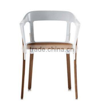 Italian style steelwood chair with arms by Ronan &Erwan Bouroullec for dining room