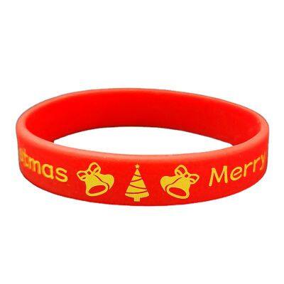 Merry Christmas Silicone Wristbands Men's and Women's Rubber Wristbands Custom Promotional Bracelets