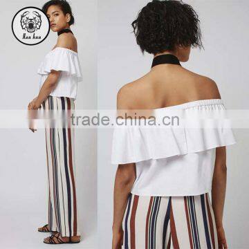 Off-The-Shoulder Bardot Cotton Blouse