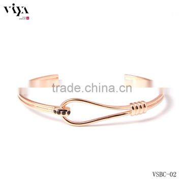 2016 Fashion 925 Sterling Silver Bangle with Gold Plating Hot sale Bracelet