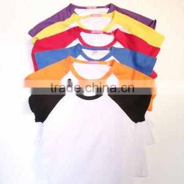 Sublimation 100% polyster printing Raglan T-shirt various colour can choose