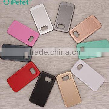 2 in 1Ultra Slim Anti-slip Shockproof Armor Frame Soft TPU Case Cover for Samsung Galaxy S6 Edge
