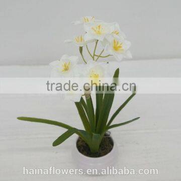 2014 spring Potted daffodil artificial fake flower for home or office decorating