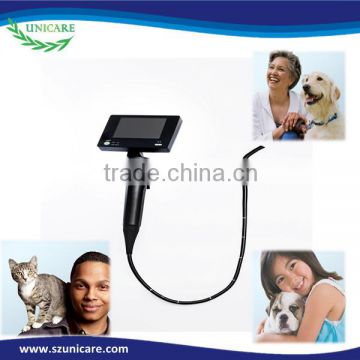 Flexible 2.0 mm working channel little animal video veterinary endoscope system