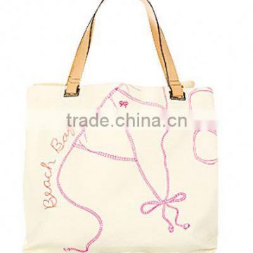 Canvas Rope Handle Beach Bag Lady Beach Bag