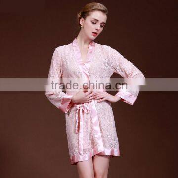 Hot Womens Sexy Pajamas Satin Lace Silk Soft Nightdress Sleepwear