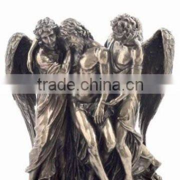 Jesus Christ Supported By Angels Statue Sculpture Figurine