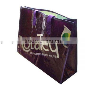 eco and waterproof PP Woven Shopping Bag With OPP Film Lamination