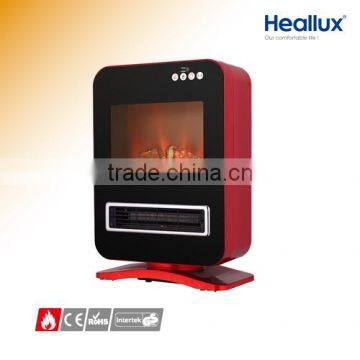 Electric fireplace heater with touch switch