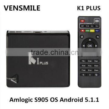 Vensmile s905 amlogic 4k google android 5.1 smart tv box K1 PLUS amlogic s905 quad core tv box Android 5.1.1s905 amlogic 4k