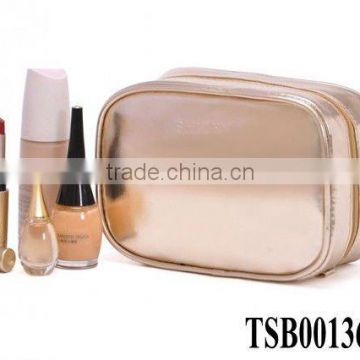 hot sale women promotion golden wholesale cosmetic bag