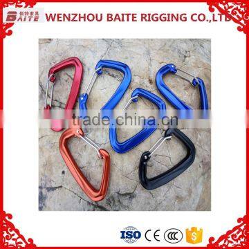 Wholesale Mini Carabiner Aluminum Hook ,Outdoor Embossed D Shaped Carabiner Bit Aluminum Snap Hook,Colorful Aluminum hook