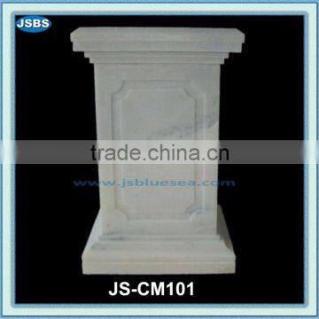 cheap solid white stone square column base