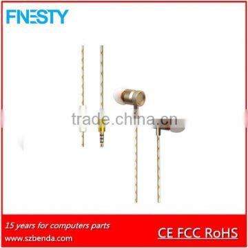 New metal super bass earphones earbud in ear headphones sparkplug earphones