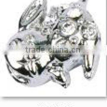 silver plated gallery beads custom engraved metal beads