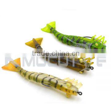 Kmucutie CHS006 soft swimbati jointed shrimp soft fishing lure for squid in saltwater