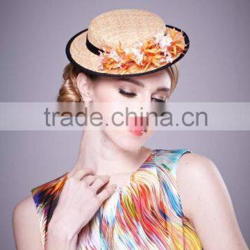 2014 newest fashion ryegrass straw fascinator for party