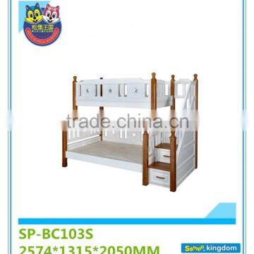 Bunk bed with staircase for sale charming wooden bedroom forniture for kids,Customized available ,SP-BC103M