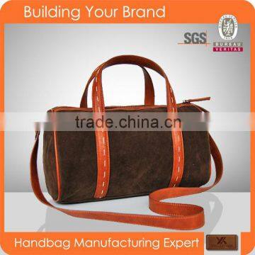 B115-hot sale suede leather holdall handbag woman fashion ladies