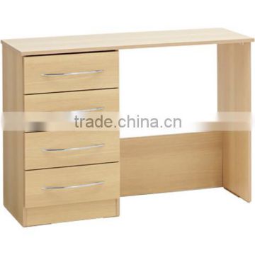 soild wood computer table design with 3 drawer box