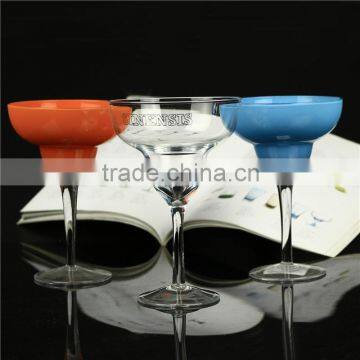 Customized high quality hand made sodalime sprey colored Marguerite glass