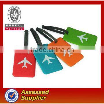 promotional debossed soft PVC travel luggage tag wholesale