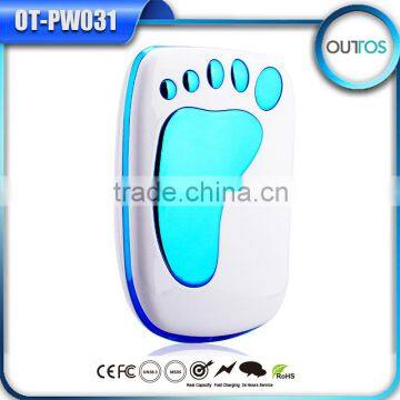 Fashionable cute footprint power bank 6600mah