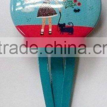 OEM custom design printing metal hair clip/ hair grip