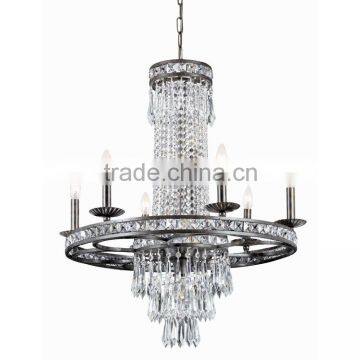 Designer Selected 10 Lights Black Cast Iron Crystal Chandelier for Living Room photo-2