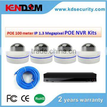 POE 100meter 4CH POE CCTV wireless Kit H.264 NVR HD 720P Camera IP new products for 2015