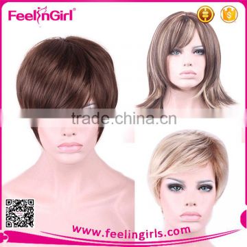 Wholesale Cheap Human Hair Full Half Lace Blonde Wig